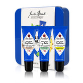 Jack Black Intense Therapy Lip Balm Trio tins with SPF 25 protection and lip relief