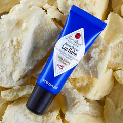 Jack Black lip balm with vitamin E for deep hydration.