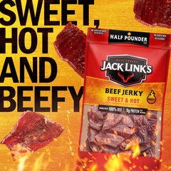 Jack Link's jerky shows 9g protein per serving in packaging