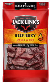 Jack Link's Sweet & Hot beef jerky bag ready to share at gatherings