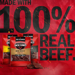 Jack Link's Peppered jerky bag with savory spice for a flavorful bite.