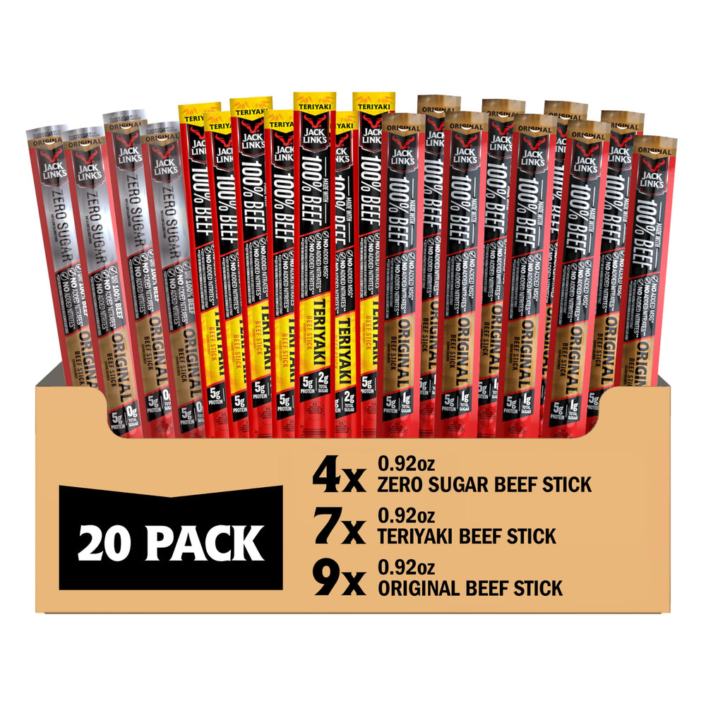 Jack Link's Beef Sticks Original Pack—a protein-rich snack for lunchboxes and on-the-go.
