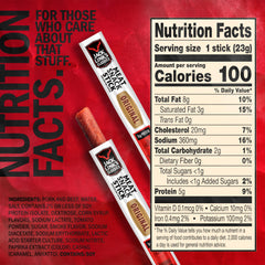 Jack Link's Classics Original single stick close-up showing seasoning and texture.