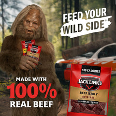 Jack Link's Teriyaki Beef Steaks pack with smoky glaze for a satisfying snack.