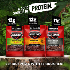 Jack Link's Variety Pack shows three bold flavors in a 15-pack.
