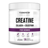 Jacked Factory Creatine Women bottle for streamlined workouts and lean muscle support.