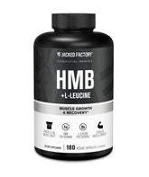 Jacked Factory HMB Leucine capsules in bottle for lean muscle support