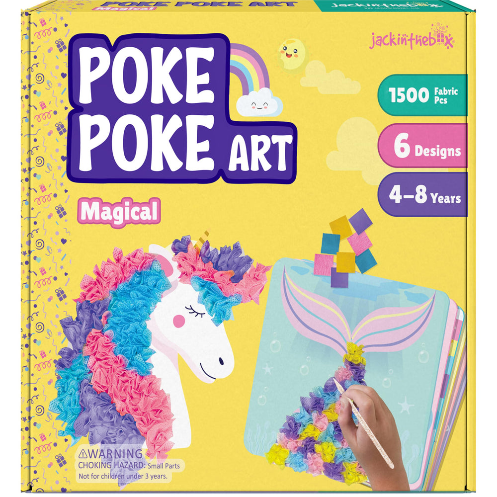 jackinthebox Poke Poke Art kit fabric squares spark creative play with mess-free setup.