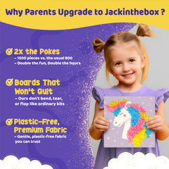 jackinthebox Poke Poke Art kit poke pad protects surfaces during craft time.