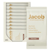 Jacob Bar chocolate 9-bars packaging shows a clean, convenient snack for daily use.