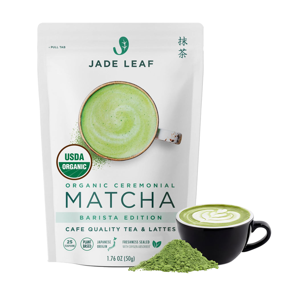 Jade Leaf Matcha Barista Edition tin for cafe-quality lattes