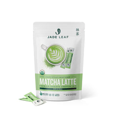 Jade Leaf ceremonial-grade matcha powder in tin, ideal for premium drinks