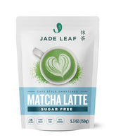 Jade Leaf Matcha sugar-free latte mix packaging for café-style drinks at home