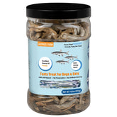 JADINGSFARM Minnows 8.5oz can front view, premium natural pet treat.
