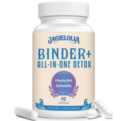 Jagielolia detox binder bottle front for liver and gut support.