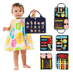 JAGSYJOY Busy Board zipper panel promotes fine motor control during quick closures