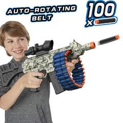 JakMean blaster with 30-dart clips enables quick reloading during fast-paced foam battles.