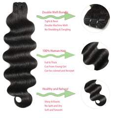 Jaliyah natural black color bundles for easy color match