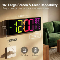 JALL dual alarms with remote control provide flexible wake times.
