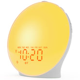 JALL Sunrise Alarm Clock front view with gentle sunrise glow