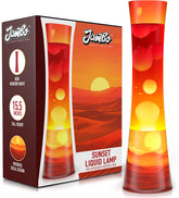 JAMBO Sunset decal motion lamp glows with warm sunset hues for cozy evenings.
