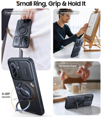 JAME case for Galaxy A16/A17 with camera slide cover protects lenses