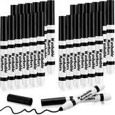 Janjaugh 24-pack washable markers in black for classroom projects and crafts.