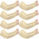 Janmercy arm protectors beige, 8-pair bundle protects sensitive skin.