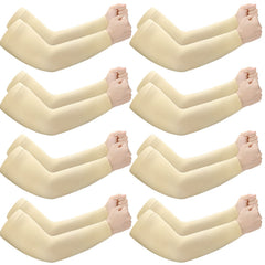 Janmercy arm protectors beige, 8-pair bundle protects sensitive skin.