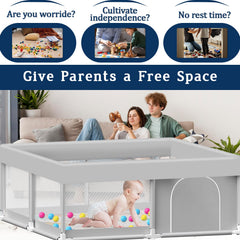 Jaobeem playpen with waterproof mat offers easy cleanup