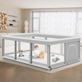 Jaobeem large playpen 74x50 assembly view for safe, spacious play area.