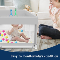 Jaobeem playpen 360-degree visibility supports constant supervision from any angle.