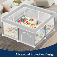 Jaobeem playpen anti-slip cups keep the enclosure steady during playtime.