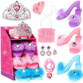 Jaolex Princess Dress Up Shoes Set with three colorful pairs for imaginative pretend play