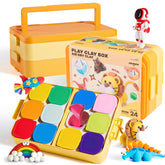 Jar Melo Air Dry Clay kit with 24-color storage box for organized colors and easy access