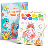 Jar Melo paint with water ocean animals page for mess-free coloring and learning.