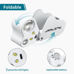 Jarlink durable aluminum and plastic loupe designed for long-lasting hobby tasks.