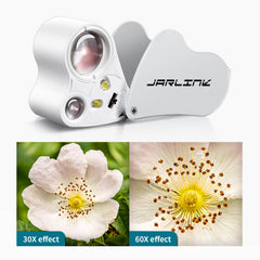 Jarlink pocket-friendly folding loupe fits in your bag for on-the-go use.