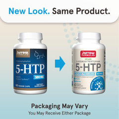 Jarrow Formulas 5-HTP capsules closeup showing vegan capsules for easy daytime use