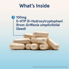 Jarrow Formulas 5-HTP label detail highlighting purity and sourcing