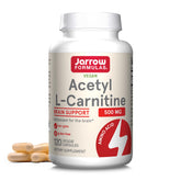 Jarrow Formulas Acetyl L-Carnitine 500 mg bottle supports brain-friendly energy.
