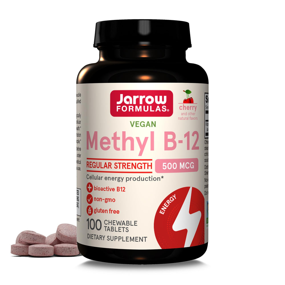 Jarrow Formulas Methyl B-12 bottle front view for daily energy support