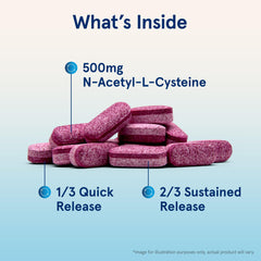 Jarrow Formulas NAC Sustain 600 mg label close-up highlighting non-GMO and gluten-free attributes