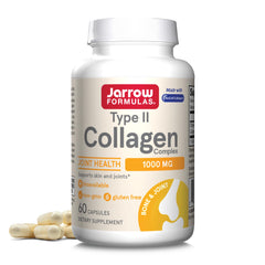 Jarrow Formulas Type II Collagen bottle on shelf promoting joint and skin support.