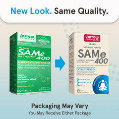 Jarrow Formulas SAM-e 400 mg tablet back view with dosage notes