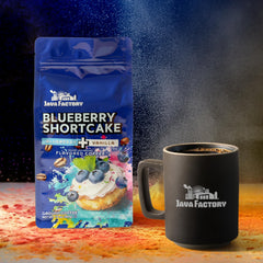 Java Factory Arabica beans closeup emphasizing smooth, premium taste