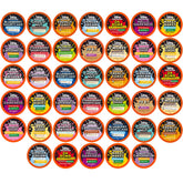 Java Factory assorted variety pack coffee pods for Keurig, quick flavorful mornings.