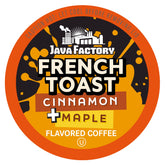 Java Factory Cinnamon Maple French Toast brew: warm breakfast flavors in every cup.