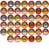 Java Factory Flavored Pods assorted sampler front box for easy flavor exploration.
