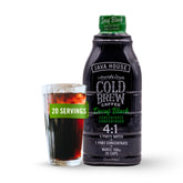 JAVA HOUSE cold brew decaf bottle front, convenient 4:1 concentrate.